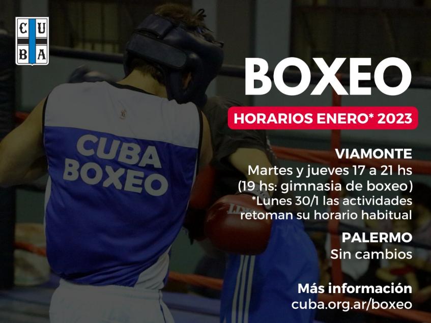 Horario boxeo - enero 2023